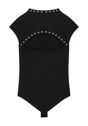 Patrizia Pepe embellished-neck bodysuit - Black