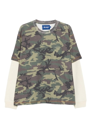 Awake NY camouflage-print double-sleeve T-shirt - Green