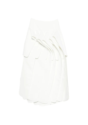 Maticevski tiered panel midi skirt - White