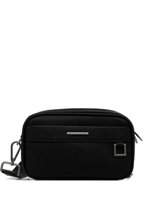 Armani Exchange logo-plaque messenger bag - Black