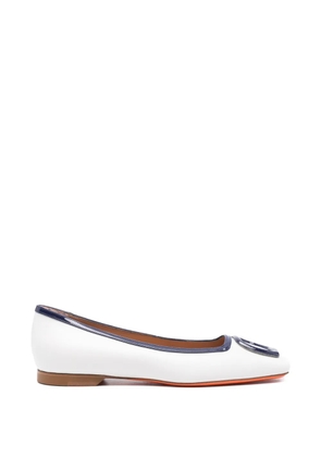 Santoni square-toe pumps - White