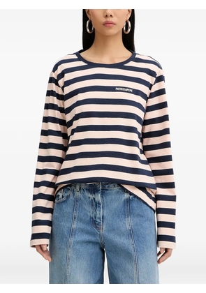 Patrizia Pepe striped long-sleeve T-shirt - Blue