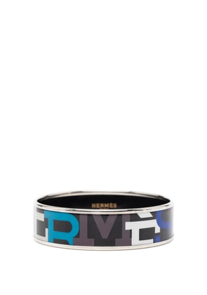 Hermès Pre-Owned 20th Century Wide Capitales Enamel Bangle 65 costume bracelet - Black