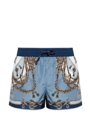 Dolce & Gabbana rope print swim shorts - Blue
