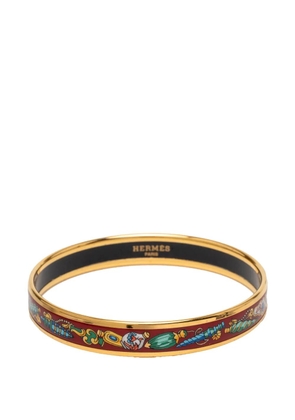 Hermès Pre-Owned 20th Century Narrow Qu Importe Le Falcon Enamel Bangle 65 costume bracelet - Red