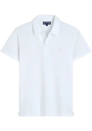 Vilebrequin logo-embroidered polo shirt - White