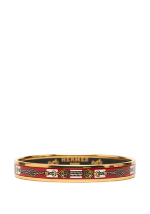 Hermès Pre-Owned 2000-2025 Narrow Enamel Rope Design Bangle 65 costume bracelet - Gold