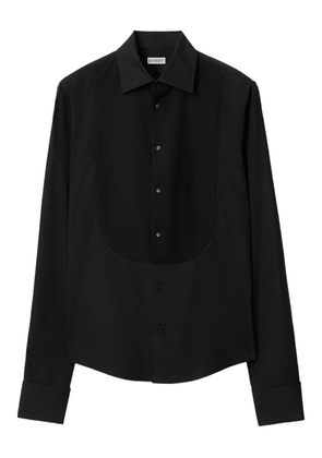 Burberry piqué bib-cotton shirt - Black