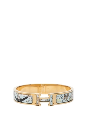 Hermès Pre-Owned 2000-2025 Narrow Enamel Dans Les Nuages Clic H Bracelet PM costume bracelet - Blue