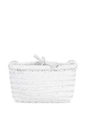 DRAGON DIFFUSION braided tassel-detail shoulder bag - White