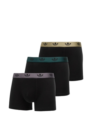 adidas logo-waistband boxers (set of three) - Black