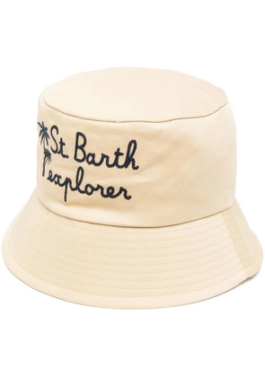 MC2 Saint Barth embroidered-logo bucket hat - Neutrals