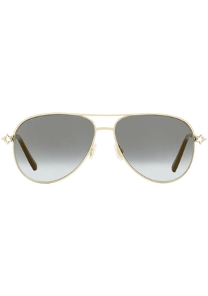 Jimmy Choo Eyewear Sansa pilot-frame sunglasses - Gold