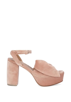 RED(V) bow platform sandals - Pink
