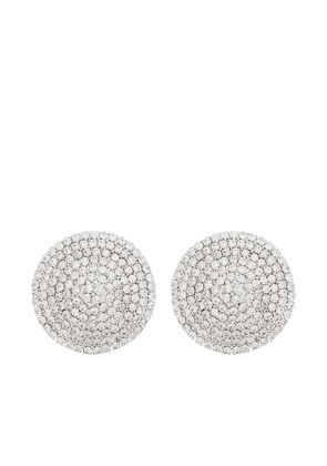 Self-Portrait crystal-embellished earrings - Silver