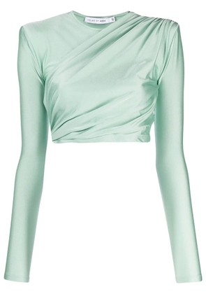 Amen draped-detail cropped top - Green