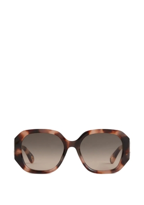 Chloé geometric-frame sunglasses - Brown