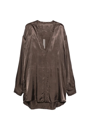 Rick Owens Concordian V-neck shirt - Brown