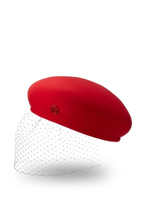 Maison Michel New Bonnie Veil hat - Red