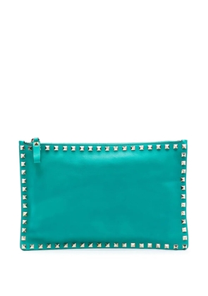 Valentino Garavani Pre-Owned 2000-2017 Leather Rockstud clutch bag - Blue