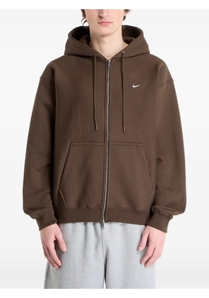 Nike Solo Swoosh zip-up hoodie - Brown