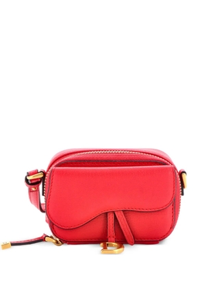 Christian Dior Pre-Owned Saddle Shoulder Strap Pouch Goatskin Mini crossbody bag - Red
