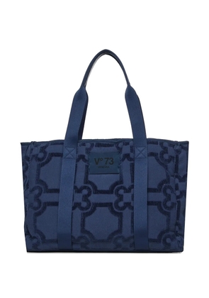 V°73 geometric pattern tote bag - Blue