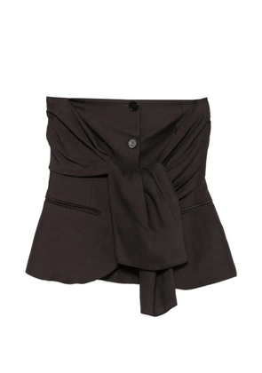 Liviana Conti button tie top - Brown