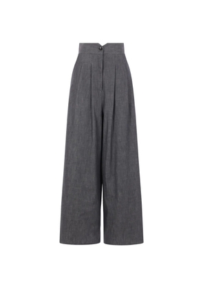 Dusan pleated-detail trousers - Grey