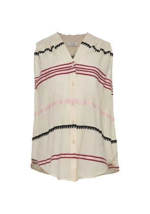 Devotion striped sleeveless shirt - Neutrals