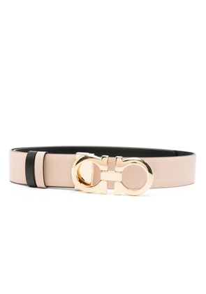 Ferragamo Gancini reversible leather belt - Neutrals