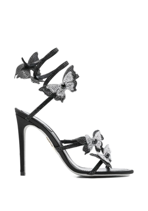 René Caovilla butterfly-embellished sandals - Black