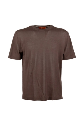 Cruna crewneck short-sleeve T-shirt - Brown