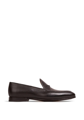Bontoni leather garbato loafers - Black