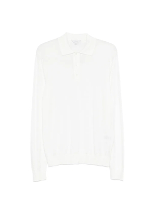 Malo long-sleeve polo shirt - White