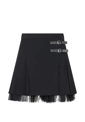 Valentino Garavani buckle trim pleated skirt - Black