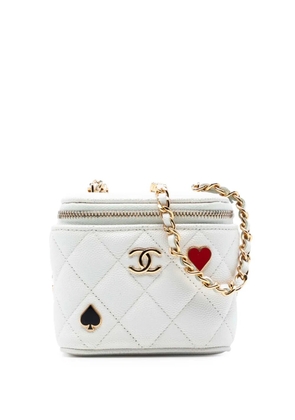 CHANEL Pre-Owned 2021-2025 Mini Caviar Coco Casino Case vanity bag - White