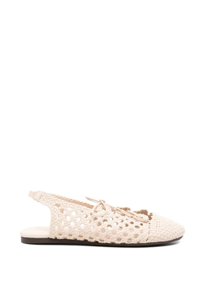 Hereu woven lace-up ballet flats - Neutrals