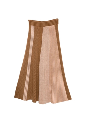BOMPARD patchwork ribbed skirt - Brown