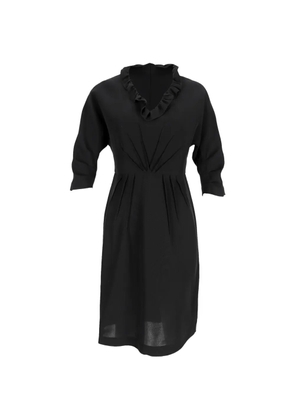 Prada Pre-Owned ruffled midi dress - Black
