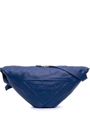 Prada Pre-Owned 2013-2025 Vitello Daino Triangle crossbody bag - Blue