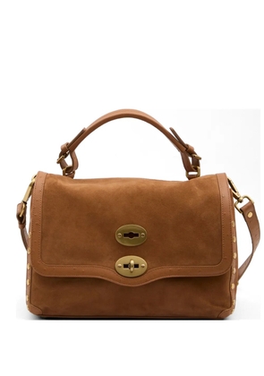 Zanellato Zanellato Postina S turnlock dorsoduro suede bag - Brown