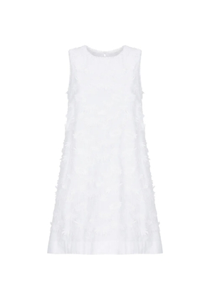 P.A.R.O.S.H. floral-embroidered sleeveless mini dress - White