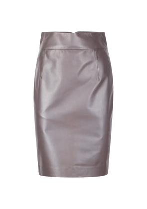 Tagliatore leather skirt - Grey