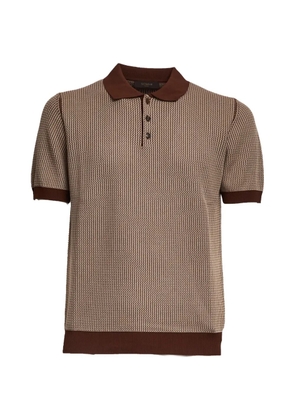 Zanone contrast polo shirt - Brown
