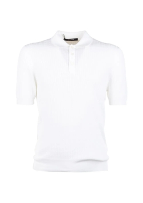 Tagliatore textured polo shirt - White