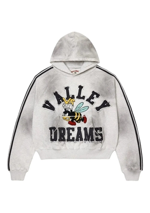 Vale Forever Anthem striped-sleeve hoodie - Grey