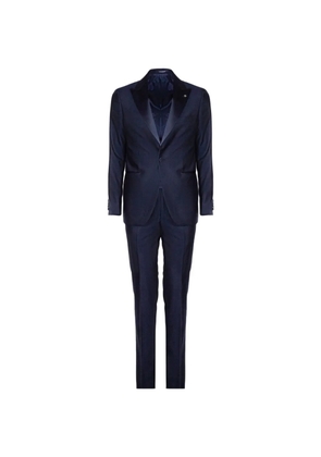 Tagliatore satin lapel tailored suit - Blue