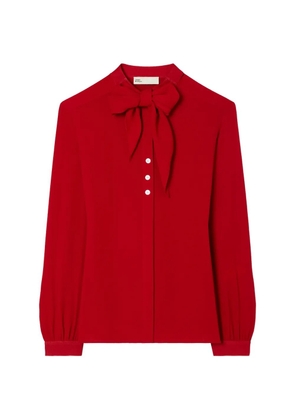 Tory Burch georgette bow blouse - Red