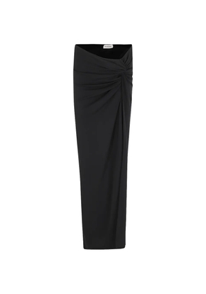 THE ANDAMANE Zohra twist-detail maxi skirt - Black